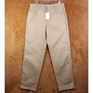 JW ANDERSON Mens Pants Size 52 Tan Chino Relaxed 5 Pocket Workwear Logo $465